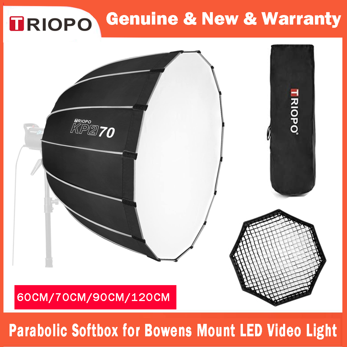 Softbox 120Cm Octagon - TRIOPO 60cm 70cm 90cm 120cm Parabolic