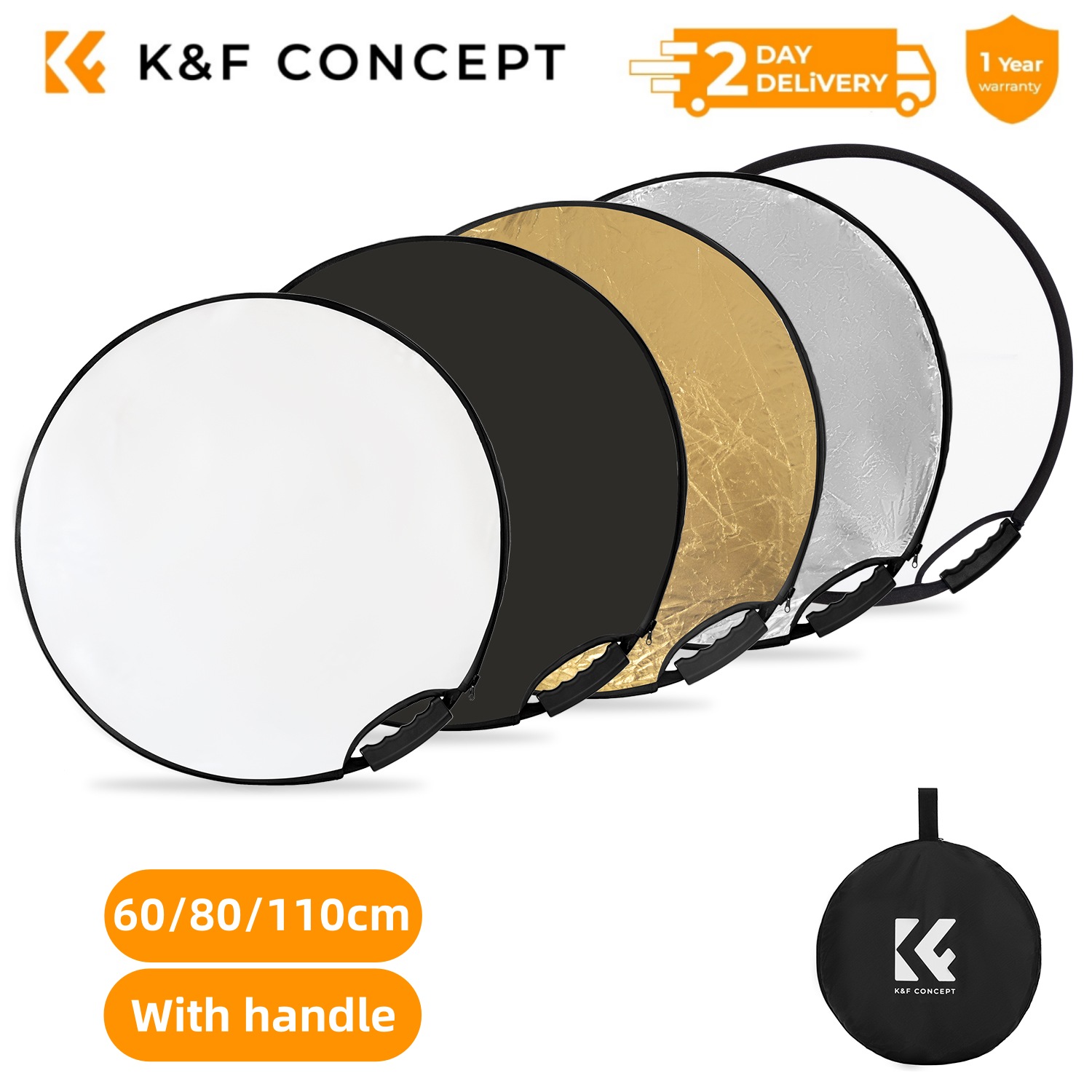 Reflector 5 In 1 110Cm - K&F CONCEPT 5-in-1 Light Reflector with