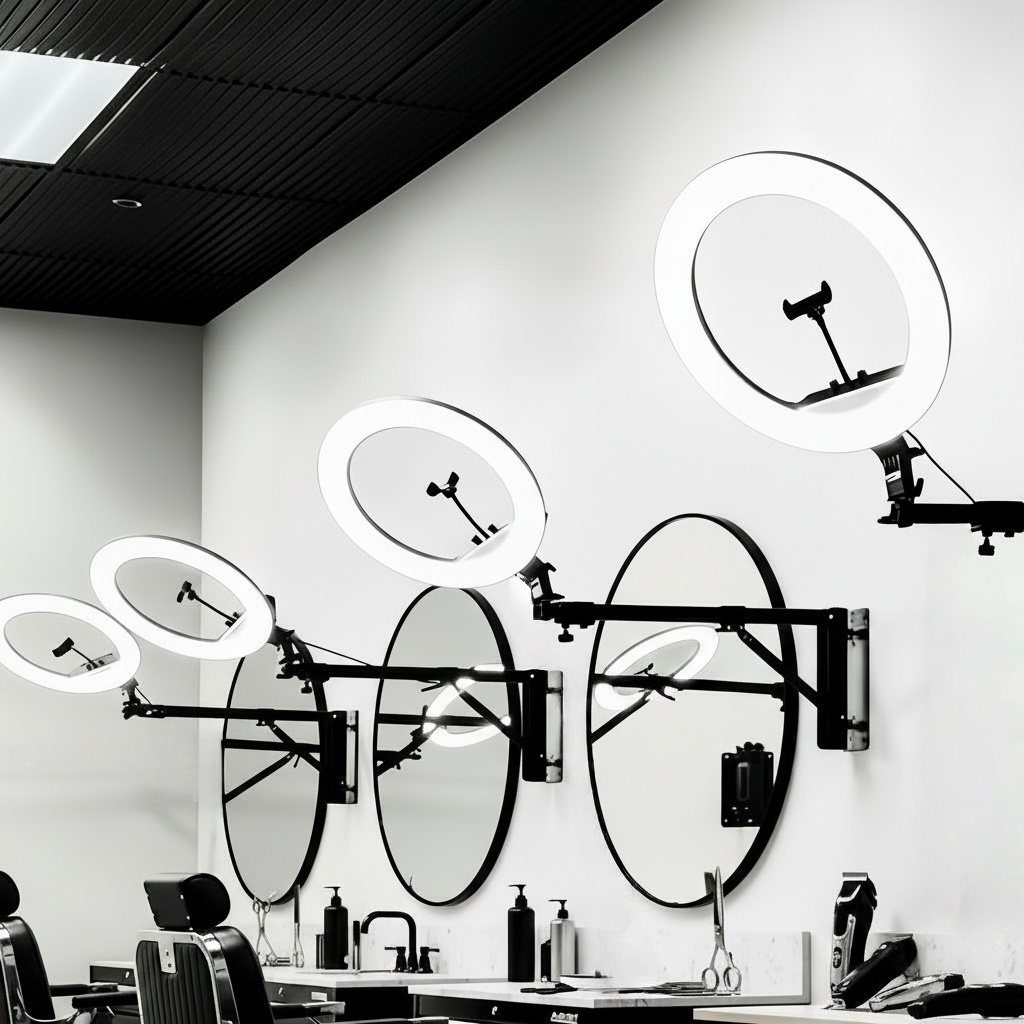 Ring Light 18 Inch Studio - 18-Inch dimmable LED ring light wall-mounted,