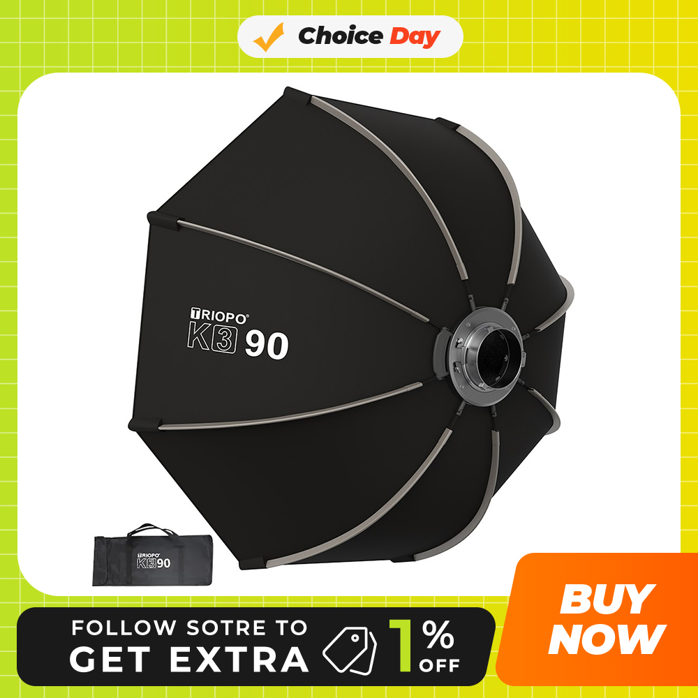 Softbox 120Cm Octagon - TRIOPO K3 Series 55cm 65cm 90cm