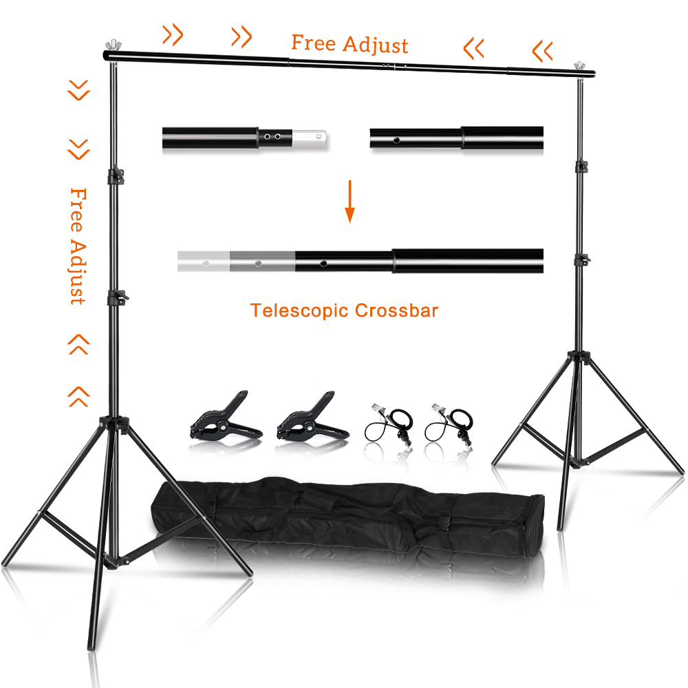 Photography Backdrop Stand Kit - Photo Studio Background Photography Backdrop Stands