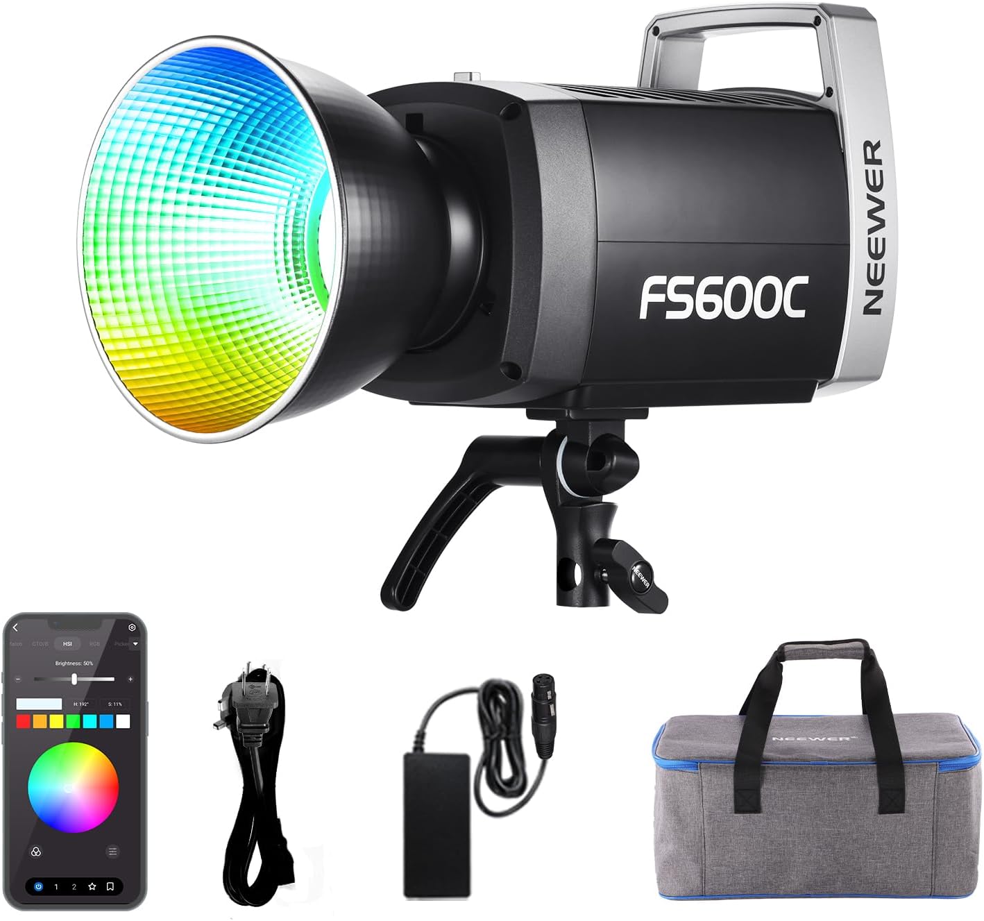 NEEWER FS600C 600W RGB COB LED - Studio Strobe Light 600W review and price