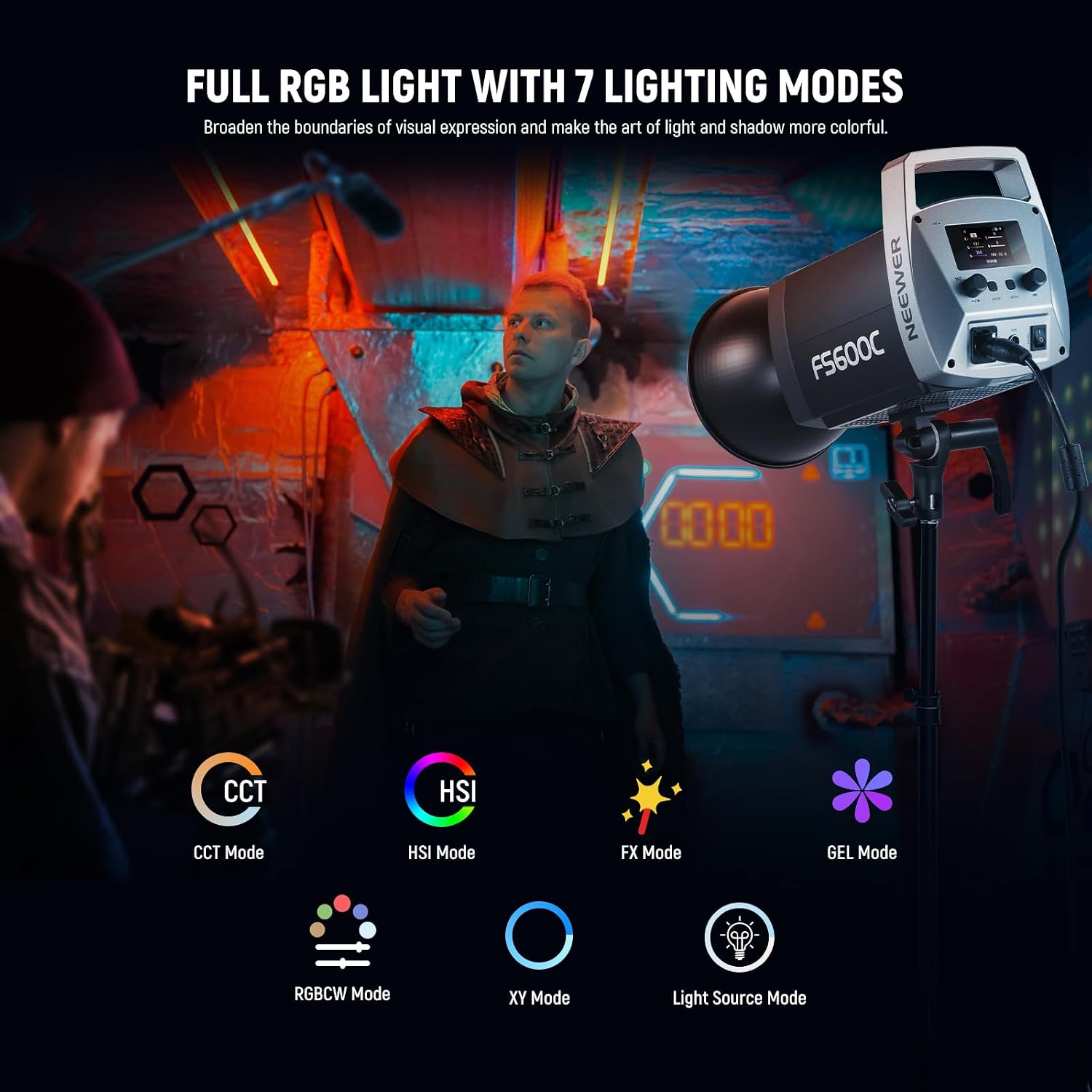 NEEWER FS600C 600W RGB COB LED - Studio Strobe Light 600W review and price