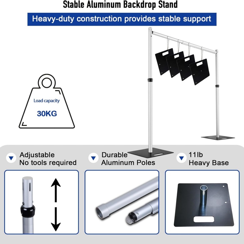 Double-Crossbar Backdrop Backg - Photography Backdrop Stand Kit review and price