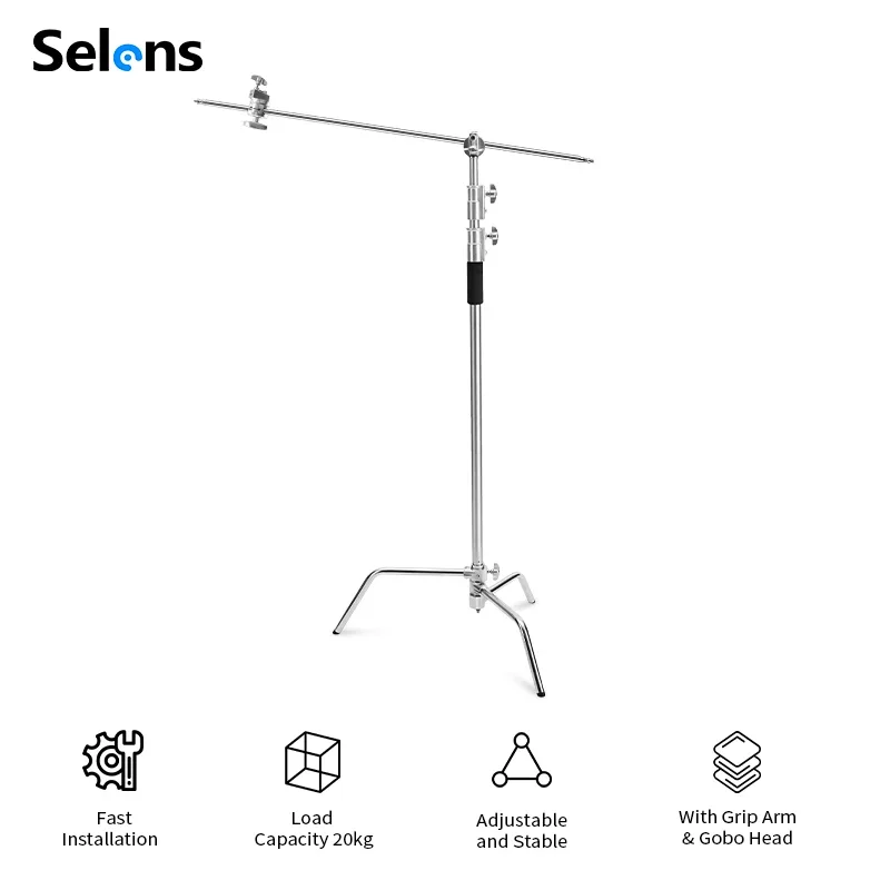 Selens C Stand Photo Studio He - Studio Light Stand 3M Heavy Duty review and price