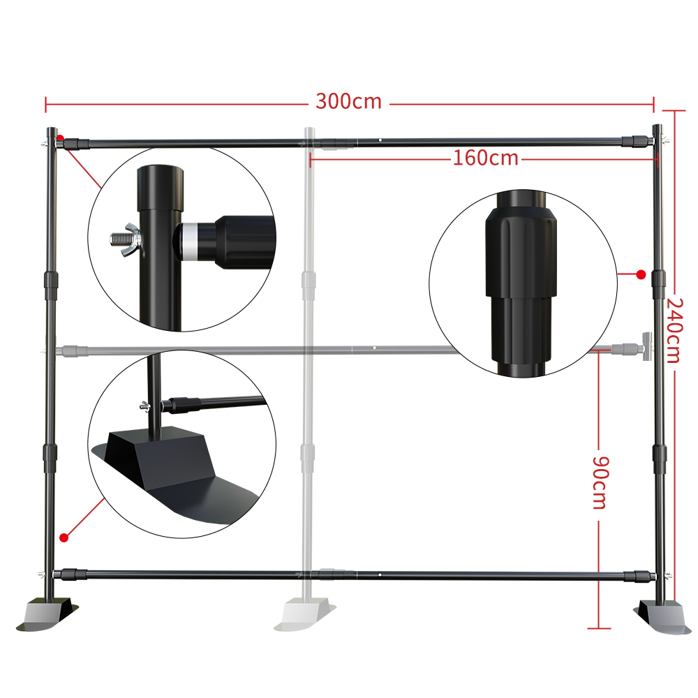 2.4x3M Versatile Heavy Duty Ba - Photography Backdrop Stand Kit review and price
