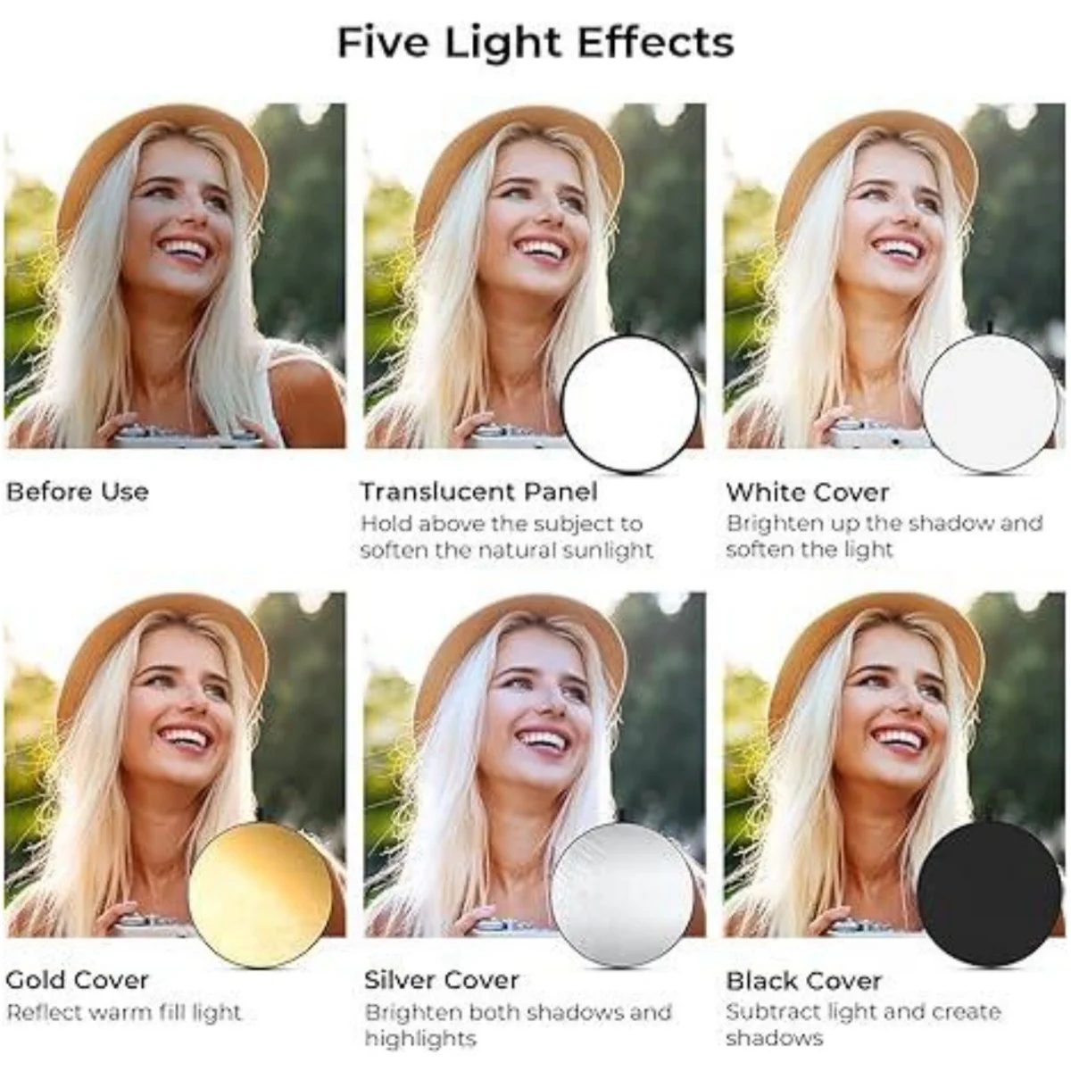 GAINVANE Portable 5 in 1 Photo - Reflector 5 In 1 110Cm review and price