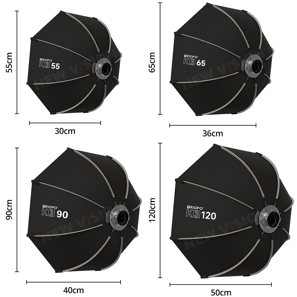 TRIOPO K3 Series 55cm 65cm 90c - Softbox 120Cm Octagon review and price